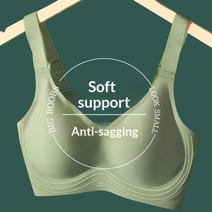 Soutien-gorge <span class=keywords><strong>de</strong></span> <span class=keywords><strong>sport</strong></span> sans fil push-up sans couture, style fin, pour forte poitrine, minimiseur, dos convertible, lissage latéral, anti-affaissement, vente en gros - Product Image 5