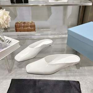 XINZI RAIN 2025, Mules de PVC para Mujer, Personalizables, Punta Cuadrada, Tacón de 2.5cm, Sandalias Deslizantes para Chicas, Suela Roja CL - Product Image 3