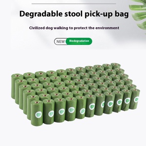 Venta al por mayor logotipo personalizado compostable 100% biodegradable extra grueso perro caca bolsa de basura de plástico rollos caca de perro - Product Image 3