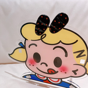 Flequillo creativo a juego con gotas de color Burdeos <span class=keywords><strong>en</strong></span> el pico de un pato con delicados <span class=keywords><strong>lunares</strong></span> geométricos pequeños clips ovalados para el cabello - Product Image 5