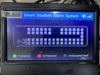 Dispositif d'alarme de rappel de sécurité pour siège de bus, bouton poussoir de verrouillage de ceinture de sécurité, loquet chromé, haut-parleur à commande vocale