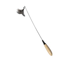 Jouet pour chat avec plumes CFA CW-D013 à long manche – Idéal pour chatons et petits chats – Parfait pour l'auto-entretenissement et amuse les animaux de compagnie