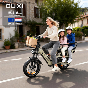 Vélo utilitaire électrique OUXI Q10 Premium à pneus larges, puissance 750W, cadre long, 20 pouces, vélo cargo pour le transport urbain - Product Image 1