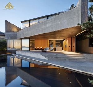 Villa de luxe moderne en béton sur le flanc d'une colline avec piscine réfléchissante et terrasses en porte-à-faux, service de rénovation et de conception - Product Image 1