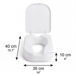 Rialzo per WC Quadrato per Anziani (10 cm), Rialzo per WC Quadrato per Adulti con Coperchio PEPE P30041 - Product Image 6