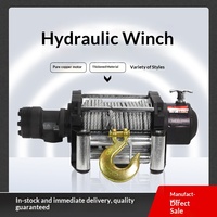 Treuil hydraulique robuste avec câble métallique de 9,3 mm pour le sauvetage de remorques et le remorquage d'excavatrices