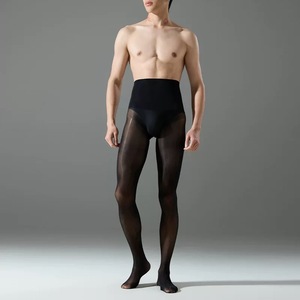 Calzino a vita alta a olio di cavallo <span class=keywords><strong>in</strong></span> Nylon di seta senza cuciture calze da uomo <span class=keywords><strong>in</strong></span> seta attillate estive lucenti e sottili collant lucidi - Product Image 2