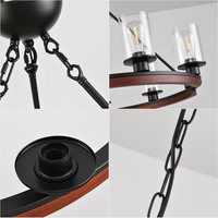 Lustre Loft Rétro de Style Américain, Best-Seller d'Amazon, en Fer de Style Industriel, Salon, Salle à Manger et Chambre à Coucher