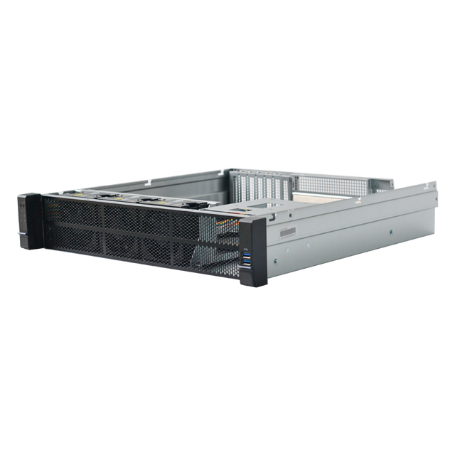 OTII Small Server Chassis 2U for E-ATX Motherboard 3 3.5"+2 2.5" SSD/HDD 7x PCIe Half Height Slot 3 8038 Fan