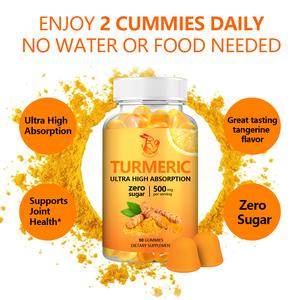 Suplemento Herbal Premium de Alta Calidad para una Piel Sana, Promueve la Función Energética, Gomitas de Cúrcuma y Curcumina para Adultos - Product Image 6