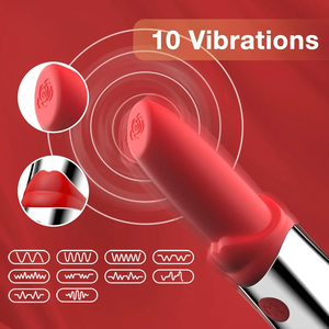 Vibrador de lápiz labial OEM para mujer, Mini masajeador silencioso con logotipo personalizado, silicona suave, resistente al agua, apto para viajes - Product Image 3