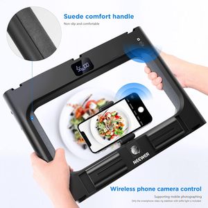 Support vidéo universel pour smartphone avec stabilisateur de téléphone portable, anneau lumineux pour selfie, lumière vidéo LED, étanche, en métal - Product Image 4