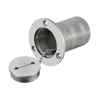 Ventes directes d'usine Quincaillerie polie miroir marin Remplisseur de pont de bateau en acier inoxydable 316 38/50MM avec clé