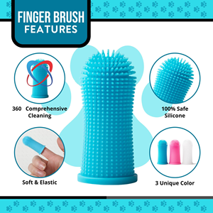 Pet Dental Care Silicone 360 Degree <b>Puppy</b> Pet Dog Tooth Brush Finger <b>Toothbrush</b> Kit with Soft Bristles for Teeth Cleaning - Product Image 3
