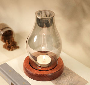 Креативный домашний огнеупорный подсвечник со стеклянной ветрозащитной крышкой - Product Image 3