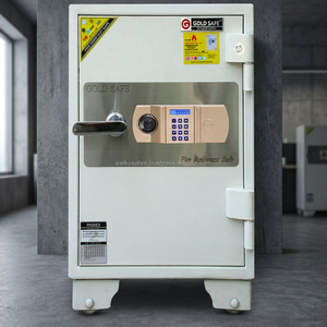 Fireproof Home <b>Safes</b> WELKO HOMESUN HS35 Z with <b>Key</b> <b>Lock</b> and Electronic <b>Lock</b> Stainless Steel Construction - Product Image 3