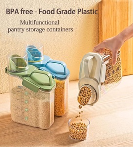 Bpa-free nhựa ngũ cốc Dispenser <span class=keywords><strong>container</strong></span> rõ ràng nhà bếp khô thực phẩm <span class=keywords><strong>container</strong></span> lưu trữ kín hạt <span class=keywords><strong>container</strong></span> với đo cup - Product Image 2