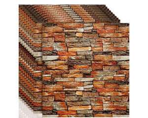 Feuille d'autocollant mural 3D moderne en <span class=keywords><strong>brique</strong></span> <span class=keywords><strong>rouge</strong></span> <span class=keywords><strong>Papier</strong></span> <span class=keywords><strong>peint</strong></span> vinyle auto-adhésif Géométrique Facile à installer Décoration intérieure pour dosseret de salle - Product Image 1