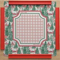 Set Mahjong Amerika Mewah Holly Jolly untuk Malam Permainan Natal, Hadiah Liburan, Alas Mahjong Natal
