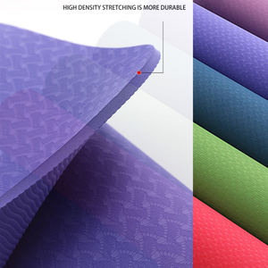 Venta al por mayor de alta calidad TPE negro 6mm de espesor <span class=keywords><strong>Yoga</strong></span> Mat - Product Image 5