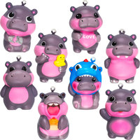 Vente en gros d'usine de cadeaux de fête pour enfants, jouet animal en peluche pour enfants, jouet animal kawaii à montée lente, doux, pour capsule distributrice de 2 pouces