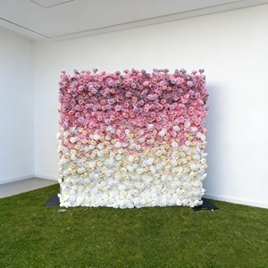 Rosemorning Panneau mural floral 3D artificiel pour chambre <span class=keywords><strong>à</strong></span> coucher, thème <span class=keywords><strong>Lavande</strong></span> extérieure, Buis rouge, Rose nuptiale Chiara, aspect naturellement sec, coloré, Art Panel 3D Faux Floral Wall - Product Image 4