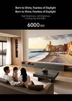 Projecteur portable DLP laser tricolore JMGO X5 Max 6000 ISO 4K avec cardan, système d'exploitation Bonfire OS 7, 8 Go/128 Go intégré, pour cinéma maison