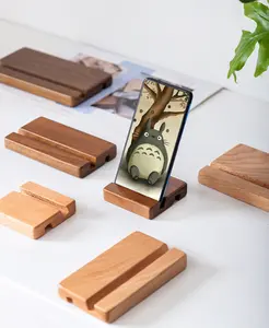 المصنع مباشرة بيع الخيزران أشكال خشبية نقالة هاتف محمول حامل لسطح المكتب حامل لوحي للهاتف باد