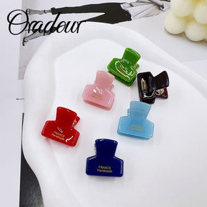 Oradour กิ๊บหนีบผมอะซิเตททำมือแบบสั่งทำกันน้ำทนทานเครื่องประดับผมทรงสี่เหลี่ยมผืนผ้าขนาดเล็กสำหรับผู้หญิง - Product Image 3