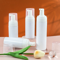 Bouteille en plastique PET ronde à épaule, bleue et blanche, pour mousse et mousse expansive, 100ml, 120ml, 150ml, 200ml, vente en gros
