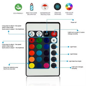 Lampe LED 3D à 16 couleurs avec base en acrylique, décoration de Noël, affichage lumineux 3D à illusion d'optique avec alimentation électrique intégrée - Product Image 6