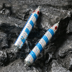 Señuelo de Pesca Metálico Yajie, Tipo Torpedo, Acabado Láser Azul, para Pesca en Alta Mar de Lubina, Caballa y Bacalao, 10g - Product Image 3