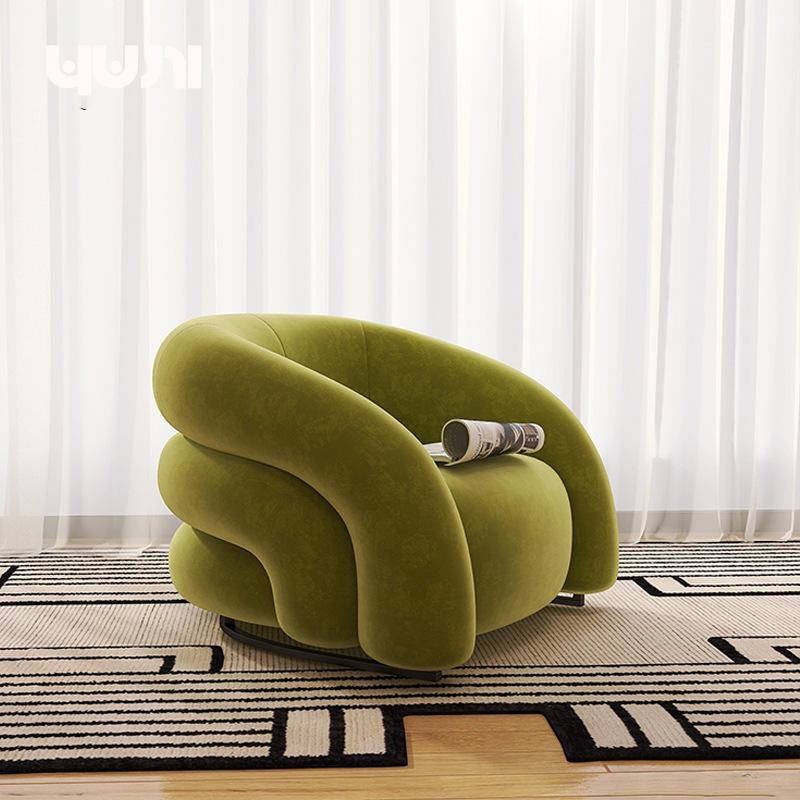 Fauteuil vert avocat [velours]