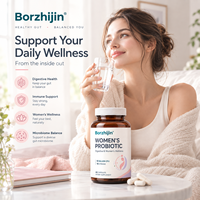 Capsules de Probiotiques pour Femmes Marque Blanche 50 Milliards de UFC Canneberge Multi-Souches Suppléments Végétaliens à Base de Plantes OEM