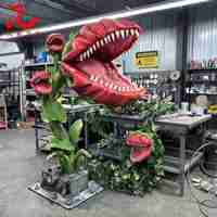 Robot animatronique personnalisé, modèle de fleur mangeuse d'hommes, avec son, fleur géante pour exposition extérieure d'Halloween