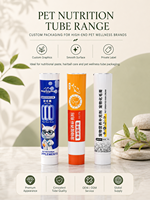 Emballage personnalisé en tube souple en aluminium-plastique avec bouchon à vis, impression UV pour emballage alimentaire pour animaux de compagnie, marque HaoShuoDa