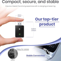 Adaptateur sans fil 2 en 1 CarPlay Android Auto, commutation en un clic, plug and play, dongle USB, boîte de voiture universelle pour iPhone