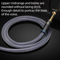 Câble audio stéréo OFC mâle-mâle de 3,5 mm à 6,5 mm pour microphone, moniteur, ordinateur, haut-parleur, OFC plaqué argent