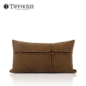 Tiff Home individualisierte Eigenmarke 30 × 50 cm Kunstleder kreuzförmig organisch gesplittert Dekor Wurfkissen