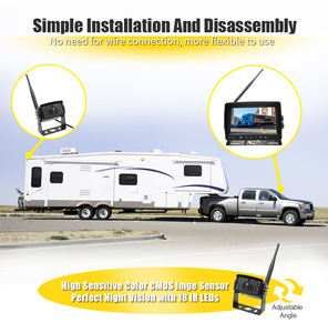 โรงงานราคาไร้สายทั่วไปหลายช่องการรักษาความปลอดภัยรถกลับรอบกล้องมองด้านข้างระบบในรถรถบรรทุก RV ที่มี7นิ้วจอภาพ - Product Image 3