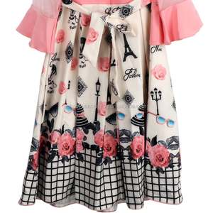 Robe pour filles musulmanes Elasali, nouveau modèle d'été, élégante, à manches évasées, avec gilet fleuri, vêtements pour bébés filles, 10 ans, haute qualité - Product Image 6