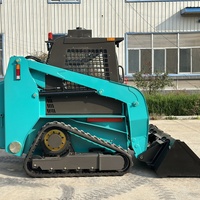 Mini-chargeuse compacte hydraulique à haut débit avec moteur Kubota, hydraulique HYDAC, chargeuse sur roues avec tarière et grappin pour l'agriculture