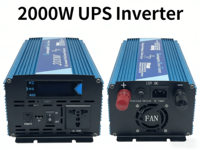 Onduleur à onde sinusoïdale pure UPS 2000W 3000W 4000W avec chargeur, alimentation sans interruption, onduleur solaire DC 12V 24V vers AC 220V