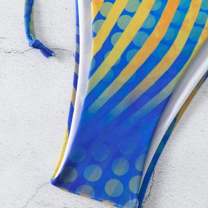 Traje de Baño de 3 Piezas Sólido para Mujeres Maduras, Bikini Halter con Sujetador Push-Up, Venta Caliente, OEM - Product Image 3