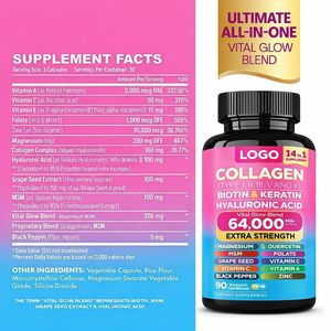 <span class=keywords><strong>Capsule</strong></span> de biotine et de collagène Brain Vitale, fabrication GMP ISO HACCP, <span class=keywords><strong>prix</strong></span> OEM rapide, étiquette privée, <span class=keywords><strong>prix</strong></span> réduit - Product Image 3