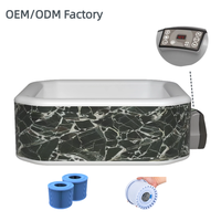 LOGO personnalisé d'usine bain à remous gonflable piscine de bain pliante baignoire gonflable extérieure Spa 160cm * 70cm baignoire de forme carrée Spa