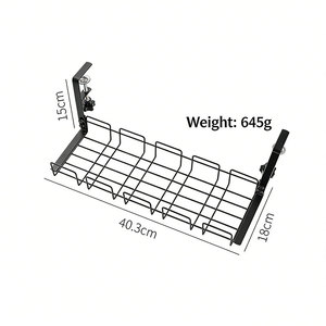 Organizzatore Cavi Sottoscrivania Personalizzato in Metallo, Senza Foratura, in Ferro Battuto, Porta Cavi Sospeso - Product Image 2