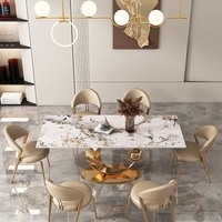 Ensemble de salle à manger de luxe moderne sur mesure, table à manger multifonctionnelle assemblée, bois massif MDF, utilisation au bureau