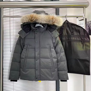 Veste d'hiver pour homme de style classique, de haute qualité, chaude, coupe-vent, en véritable fourrure de coyote, parka canadienne en duvet d'<span class=keywords><strong>oie</strong></span> - Product Image 2