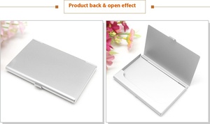Porte-cartes de visite en aluminium pour hommes, étui de rangement pour cartes bancaires et d'identité, boîte métallique de protection, vente en gros - Product Image 6